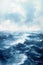 Ocean\\\'s Depths: A Vast Expanse of Deep Waves and Thieves Swimmin