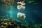 Ocean\\\'s Plight: Plastic Harming Marine Life and Amplifying Environmental Impact. Generative AI