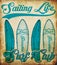 Ocean sailing yacht club, grunge vector artwork for t shirt