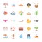Ocean and Sea Life Vector Icons Collection