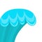 Ocean Sea wave. Surfing water template. Big waving. Cute cartoon baby style. Blue color background. Flat design. Isolated.