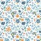 Ocean - seamless sea pattern on white field