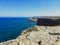 Ocean seen from the top of a cliff in Sagres, Portugal