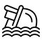 Ocean ship wreck icon outline vector. Maritime disaster