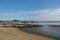 Ocean shoreline at low tide