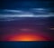 Ocean and sky sunset landscape