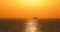 Ocean sunrise. Sailing boat in sea ripple waves