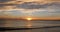 Ocean at sunset, Camargue in the south East of France, Real Time