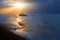 Ocean at sunset. Polynesia. Tahiti.