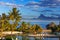 Ocean at sunset. Polynesia. Tahiti.Landscape