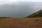 Ocean view from the skyline hiking trail on the Cabot trail highway in Cape Breton Highland National Park in Nova Scotia