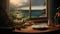 Ocean View Window: A Realistic Still Life With Tropical Symbolism