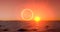 Ocean wave in evening. sunset over the sea with sun reflection. sun rise with ocean wave over 4k resolution.