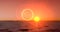 Ocean wave in evening. sunset over the sea with sun reflection. sun rise with ocean wave over 4k resolution.