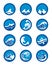 Ocean wave icon vector set