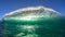 Ocean Wave Swimming Encounter Backlit Panoramic photo