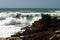 Ocean waves. Coast of Portugal, Ericeira