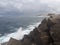 Ocean waves crashing on rocks