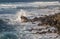 Ocean Waves Crashing Rocks on the Maui Coast