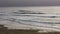 Ocean Waves On Northern California Beach Overcast Sky