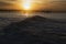 Ocean waves at sunrise with Ventura Pier, Ventura, California, USA