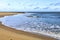 Ocean waves wash the beach, Sri Lanka, Kalpitiya