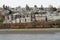 Oceanfront houses at White Rock on Semiahmoo Bay in dusk. White Rock, BC, Canada. March 31 2021