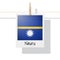 Oceania zone flag collection with photo of Nauru flag