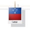 Oceania zone flag collection with photo of Samoa flag