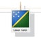 Oceania zone flag collection with photo of Solomon Islands flag