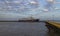 The Oceanic Endeavour Seismic Vessel berthed alongside a Concrete Pier and Steel Walkway at Belem.