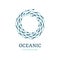 Oceanic Letter O Fish Schooling Logo Design