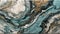 Oceanic Marble Symphony: An Exquisite Panoramic Banner Showcasing an Abstract Marbleized Stone Texture Enriched with Deep Cyan Ton