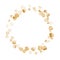 Oceanic scallop bivalve pearl shells gold mollusks