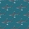 Oceanic whitetip shark seamless pattern in scandinavian style. Marine animals background. Vector illustration for children funny