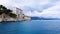 Oceanographic Museum in Monaco placed on cliffside rock, magnificent seascape