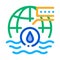 Oceanology science icon vector outline illustration