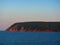 Oceanside cliffs at sunset Ingonish Beach Nova Scotia