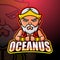 Oceanus mascot esport logo design