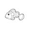 Ocellaris clownfish animal fish nature art hand drawing illustration design sketch doodle black white cartoon