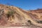 Ochre mine, used by aboriginal Australian as raw material for paintings and ceremonial body decoration. No clouds, clean sky.