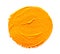 Ochre round strokes of the paint brush isolated