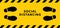 ocial distancing. Footprint sign for stand in supermarket. Keep the 2 meter distance. Coronovirus epidemic protective. Vector