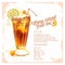 Ð¡ocktails Long island iced tea.