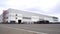 Oclo - Norway, 11.20.2021: new mercedes benz ware house with a parked truck. Scene. Large cargo car standing by a new