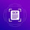 OCR, Optical character recognition icon for web