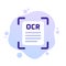 OCR, Optical character recognition vector icon