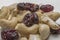 oCranberries and cashew nuts