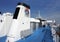 Oct 7, 2015 Lewes Delaware: Upper deck of the Cape Henlopen car ferry as it crosses the Delaware Bay.