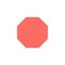 octagon icon. Element of material arrow symbol icon for mobile concept and web apps. Color octagon icon can be used for web and